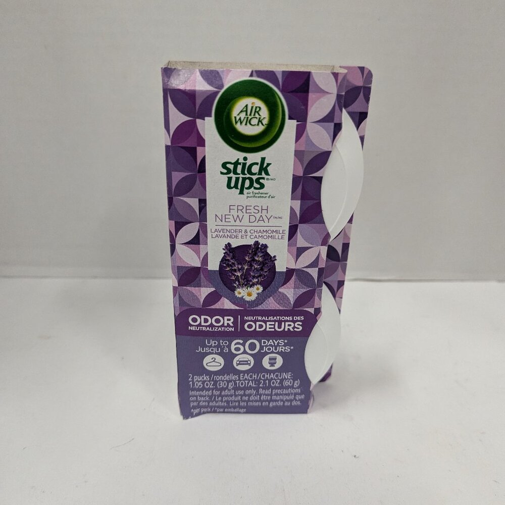 Air Wick Stick Ups Odor Neutralizer Lavender & Chamomile 2ct –12 Packs(24 Total)